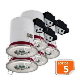 Éclairez votre maison avec style : Lot de 5 Spots BBC Inox Etanches!
