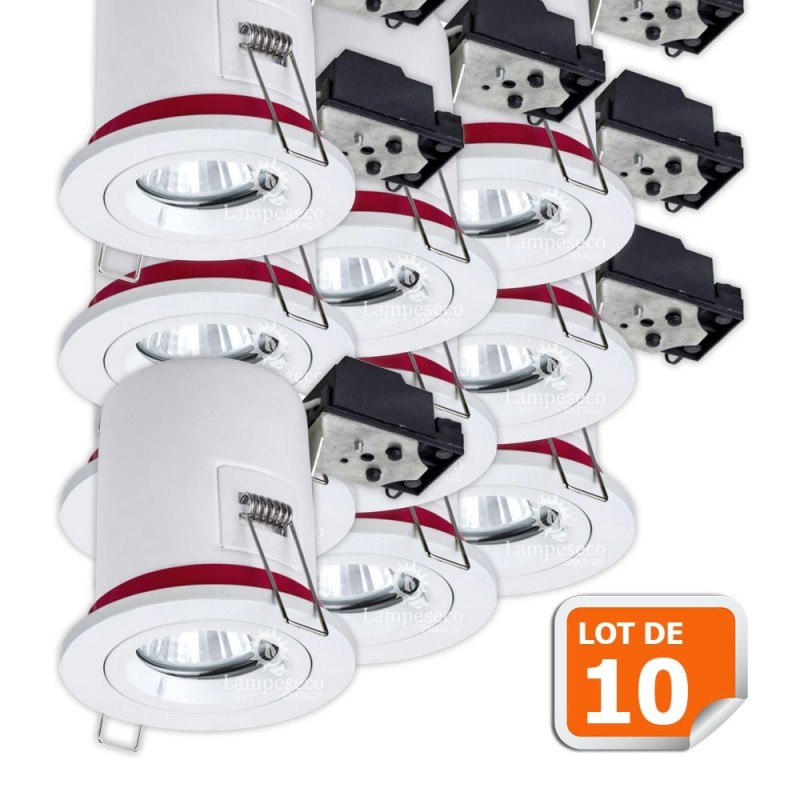 Lot de 10 Spots Orientables BBC 100mm avec douille GU10 - Réf. 802 : Laissez briller votre intérieur !