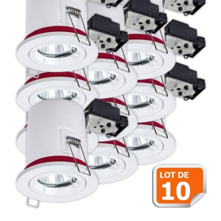 Lot de 10 Spots Orientables BBC 100mm avec douille GU10 - Réf. 802 : Laissez briller votre intérieur !