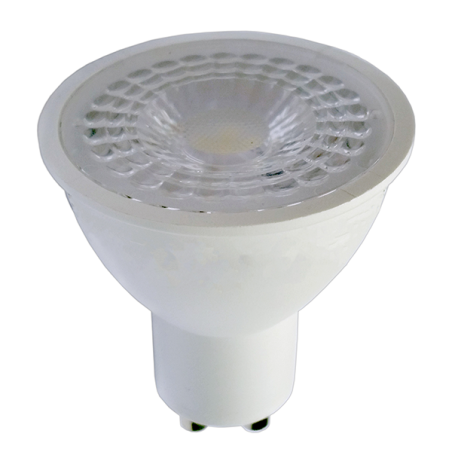 Spot Led GU10 angle 36° 7 watt (eq. 45 watt) Blanc Chaud 3000°K  Finition Grise 