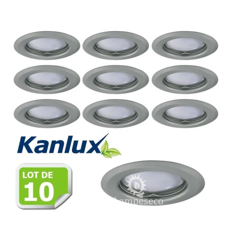 Fixation de spot encastrable chrome matt D83mm marque Kanlux ref 26793