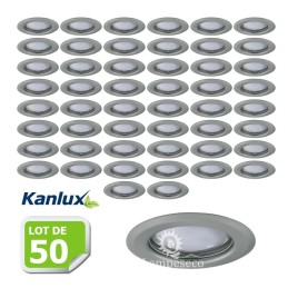 Fixation de spot encastrable chrome matt D83mm marque Kanlux ref 26793
