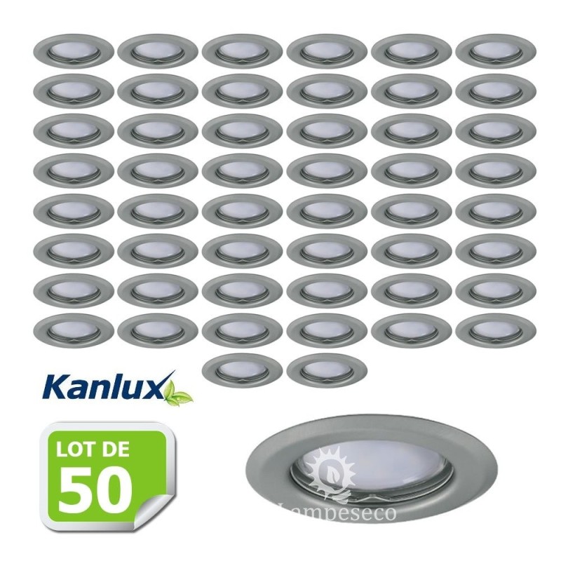 Fixation de spot encastrable chrome matt D83mm marque Kanlux ref 26793