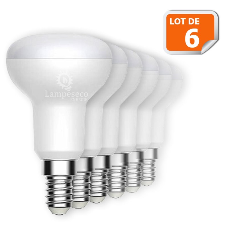 Lot de 10 Ampoules LED E14 Opaque Filament 4W eq 40W 400lm Blanc Chaud