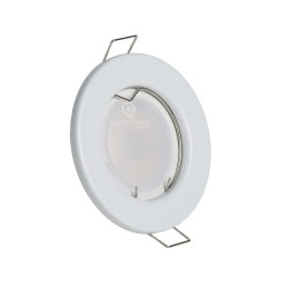LOT DE 5 SPOT LED ENCASTRABLE COMPLETE RONDE FIXE eq. 50W BLANC CHAUD 3000K