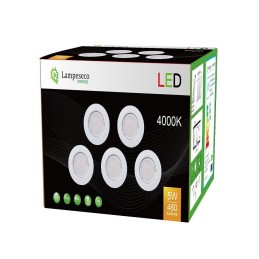 LOT DE 20 SPOT LED ENCASTRABLE COMPLETE RONDE FIXE eq. 50W BLANC FROID 6000K