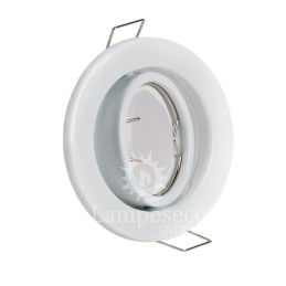 LOT DE 25 SPOT LED ENCASTRABLE COMPLETE ORIENTABLE BLANC AVEC AMPOULE GU10 230V eq. 50W