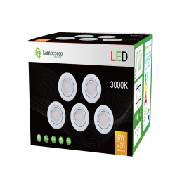 LOT DE 25 SPOT LED ENCASTRABLE COMPLETE ORIENTABLE BLANC AVEC AMPOULE GU10 230V eq. 50W