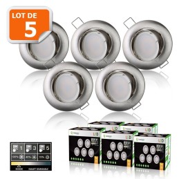 Découvrez la perfection de l\'éclairage moderne avec le Spots LED 7W 3-étapes, dimmable, blanc chaud orientable!