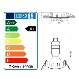Éclairez chaque recoin avec notre spot LED 3 étapes dimmable 7W, l\'équivalent de 56W, blanc chaud orientable - Fini alu brossé!