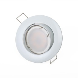 5 SPOTS LED DIMMABLE SANS VARIATEUR 7W eq.56w BLANC CHAUD ORIENTABLE