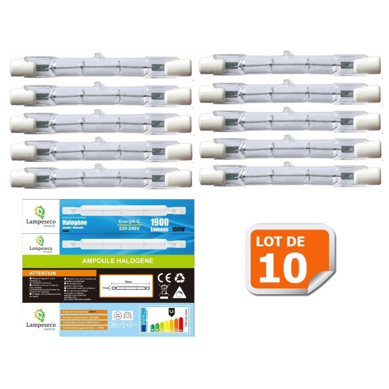Éclairez votre maison avec ces 10 ampoules halogènes J78 150W