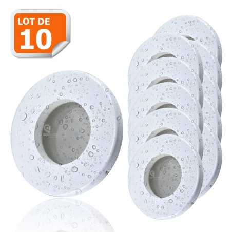 Ravivez votre salle de bain avec 10 spots LED étanches et design - Blanc chaud pour une ambiance cosy !
