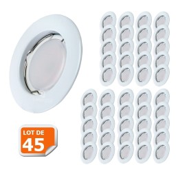 Lot de 45 Spot Led Encastrable Complete Blanc Lumière Blanc Neutre 5W eq.50W ref.770
