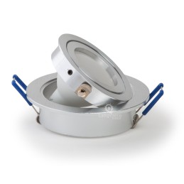 Découvrez la Spot Ronde Encastrable Orientable Aluminium Brillant - Sans Douille + Ampoule! Un éclairage parfait pour votre inté