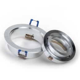 Découvrez la Spot Ronde Encastrable Orientable Aluminium Brillant - Sans Douille + Ampoule! Un éclairage parfait pour votre inté