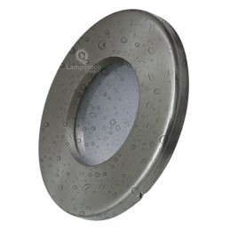 Fixation spot salle de bain étanche alu brossé IP44