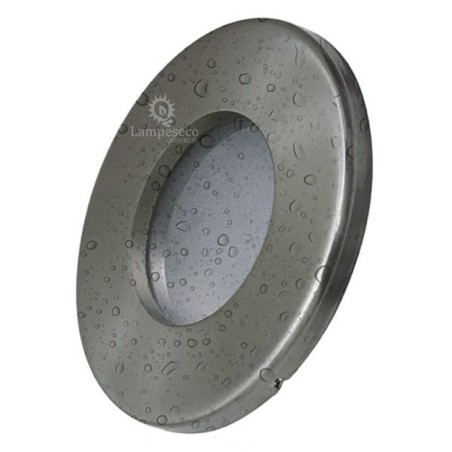 Fixation spot salle de bain étanche alu brossé IP44