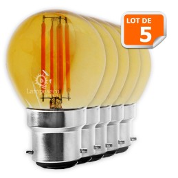 Éclairage vintage élégant: Lot 5 Ampoules Led Filament B22 G45