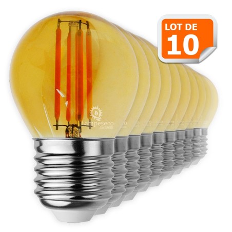 Économisez jusqu\'à 90% sur votre facture d\'électricité avec ces ampoules LED filament - Lot de 10 G45 4 W (éq 42 W) Culot E27