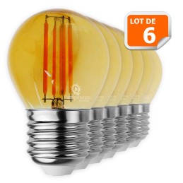 Économisez gros avec notre lot de 6 ampoules LED filament G45 4W (éq. 42W)!
