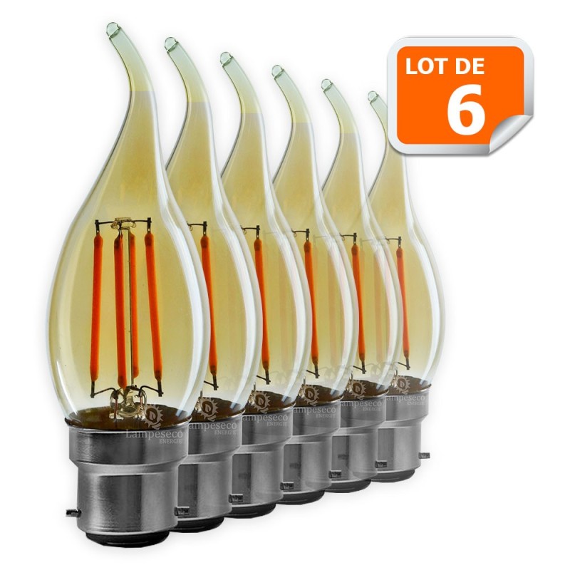 Sublimez vos espaces avec nos 6 ampoules led dorées à filament - Économiques et élégantes