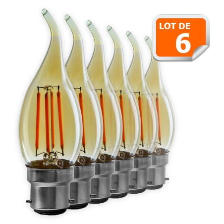 Sublimez vos espaces avec nos 6 ampoules led dorées à filament - Économiques et élégantes
