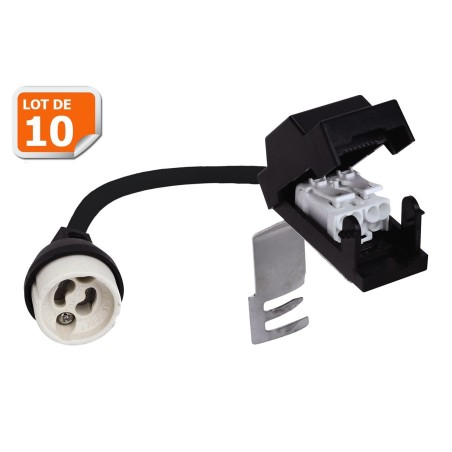 Lot de 10 Douilles GU10 avec avec connecteur rapide sans outil 
