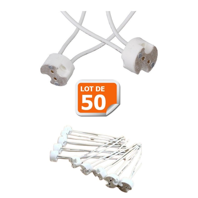 Éclairez votre maison avec Lot de 50 Douilles GU5.3 pour ampoules Halogènes ou LED