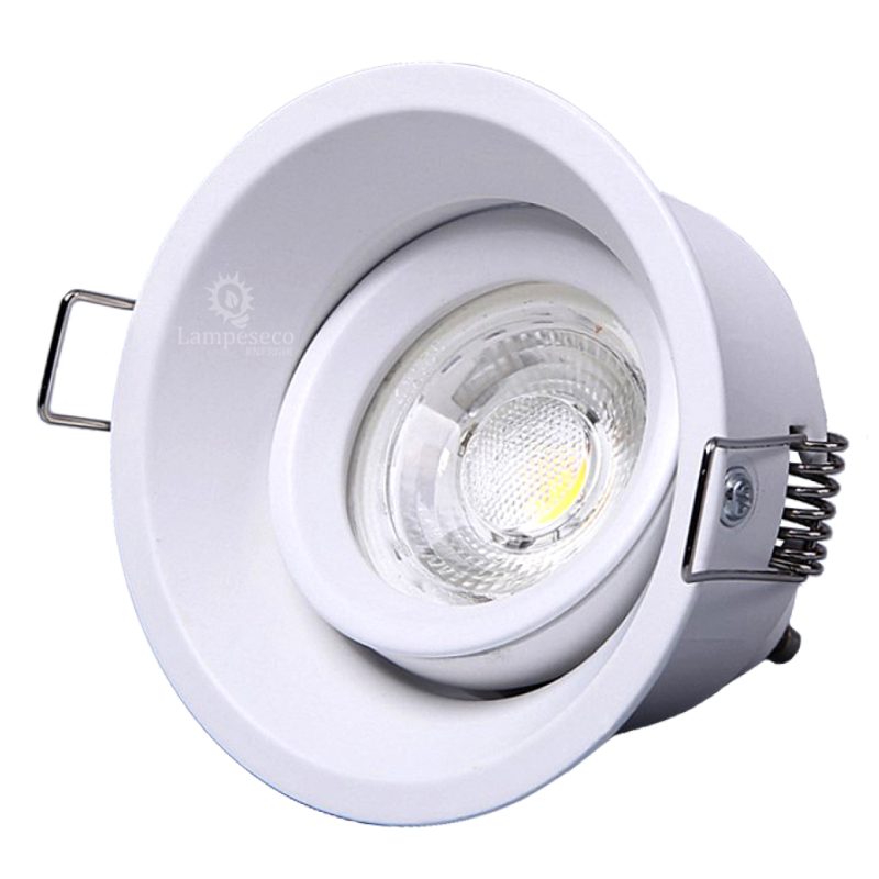 Fixation Spot encastrable basse luminance blanc, non eblouissant, pour ampoule GU10 / MR16 ref.837