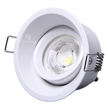 Fixation Spot encastrable basse luminance blanc, non eblouissant, pour ampoule GU10 / MR16 ref.837