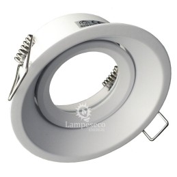 Lot de 6 Support Spot encastrable basse luminance blanc, non eblouissant, pour ampoule GU10 / MR16 ref.837