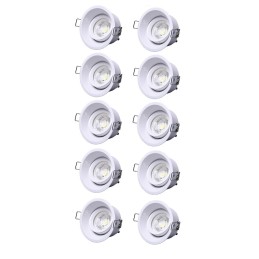 Éclairez en douceur avec Lot de 10 spots encastrables basse luminance blanc!