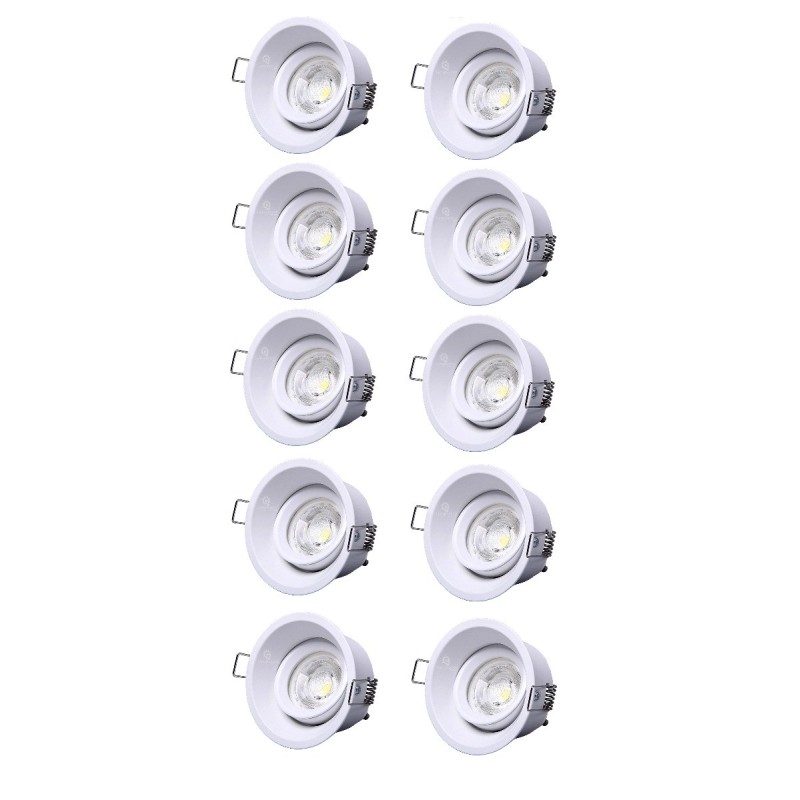 Éclairez en douceur avec Lot de 10 spots encastrables basse luminance blanc!