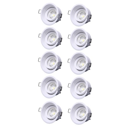 Éclairez en douceur avec Lot de 10 spots encastrables basse luminance blanc!