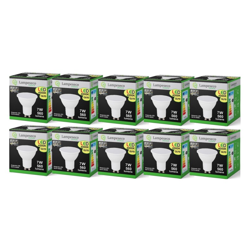 Ampoule LED GU10 7W \"SMART DIMMABLE\" dimmable sans variateur à 3 niveaux sans variateur.