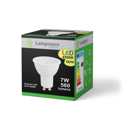 Pack de 10 Ampoules Led GU10 5W Blanc Chaud 3000K eq. 50W Halogène 120°
