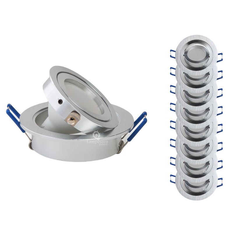 Lot de 8 spot led encastrable orientable 5w eq. 50w, blanc chaud ref.64853000