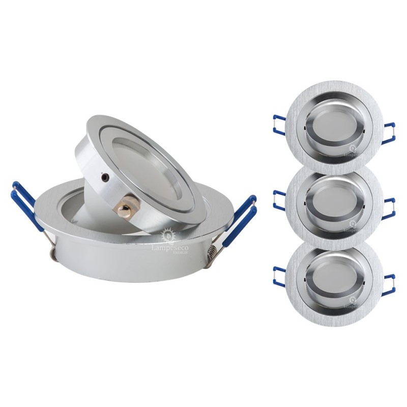 Lot de spot led encastrable orientable 5w eq. 50w, blanc chaud ref.64853000