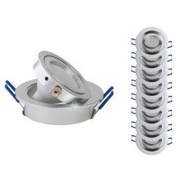 Lot de  8 spot led encastrable orientable 5w eq. 50w, blanc froid ref.64856000