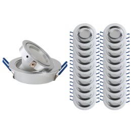 Lot de 20 spot led encastrable orientable 5w eq. 50w, blanc chaud ref.64853000