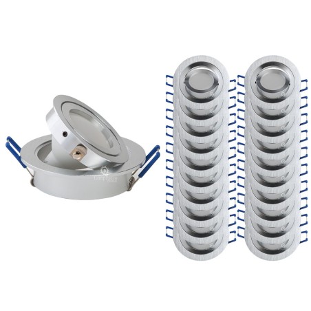 Lot de 20 spot led encastrable orientable 5w eq. 50w, blanc neutre ref.64854000