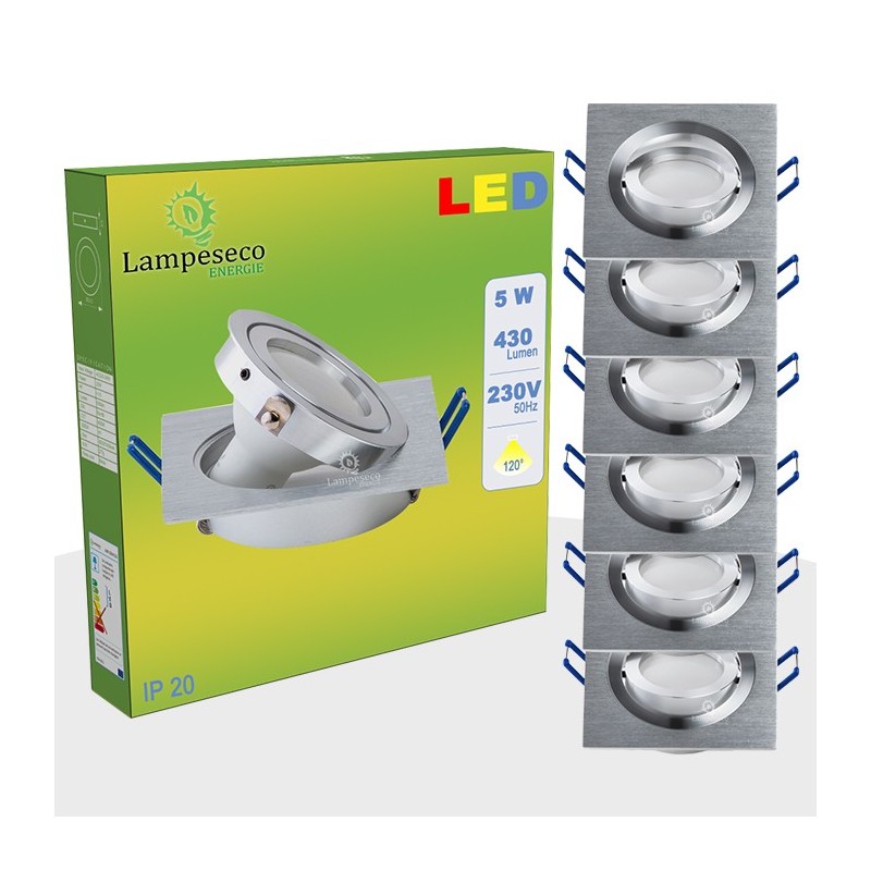 Éclairez votre maison avec style : Lot de 6 Spots LED encastrables orientables, blanc neutre