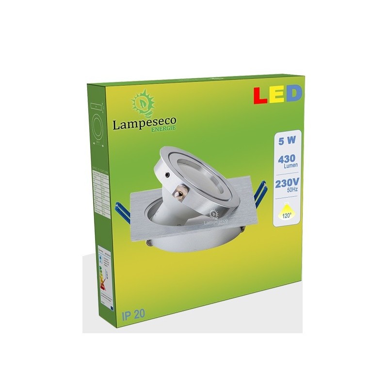 Support Encastrable Orientable Carré Argent