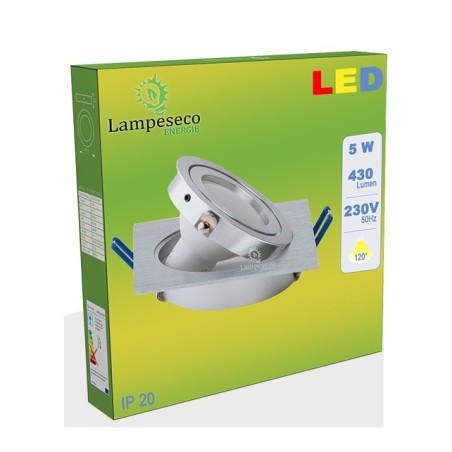 Support Encastrable Orientable Carré Argent