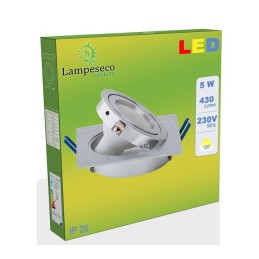 Transformez votre intérieur avec Spot LED encastrable orientable carré 5W eq. 50W, blanc neutre !