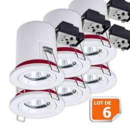 Éclairez votre vie avec notre lot spot encastrable orientable de 6 ! Blanc chaud et économique GU10 5W.