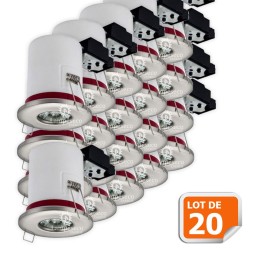20 Spots Encastrables Étanches Inox + LED 5W 3000K - Promo!