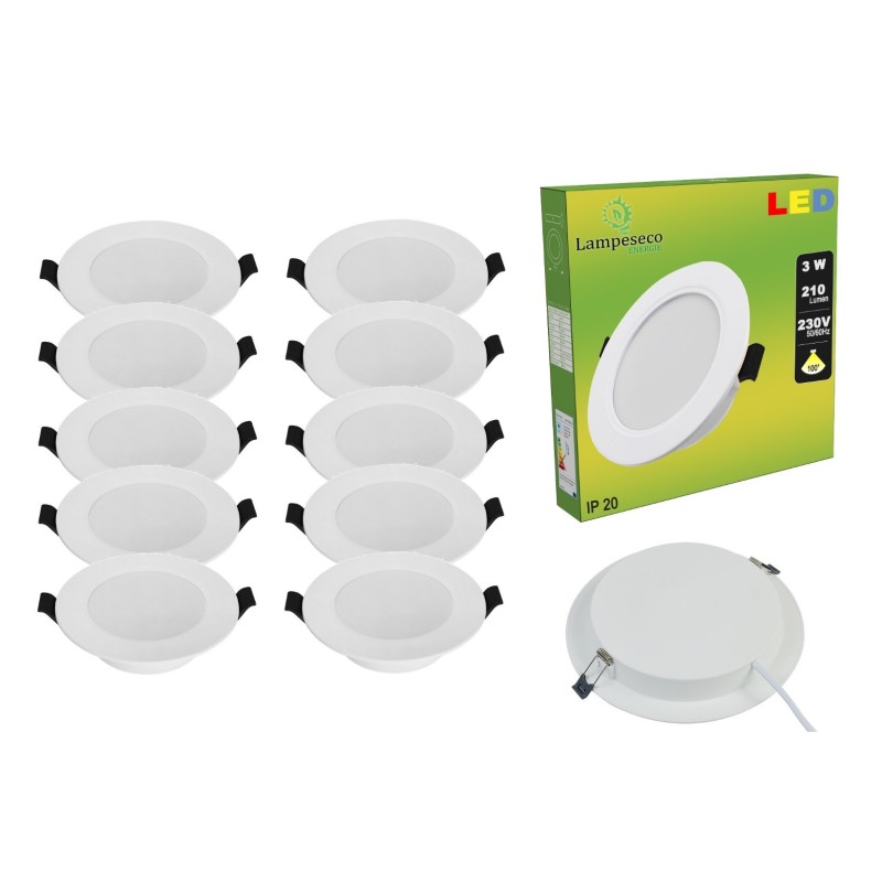 Éclairez votre intérieur avec notre lot de 20 spots LED extra-plats!