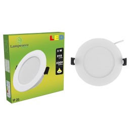 Spot Encastrable LED Downlight Panel Extra-Plat 3W Blanc Neutre 4200-4500K